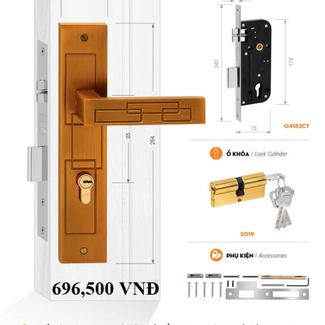 Bộ Khóa Cửa Chính Việt Tiệp (có nhiều mẫu)