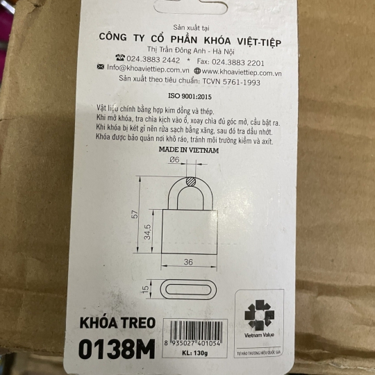 Ổ Khóa Việt Tiệp Thau