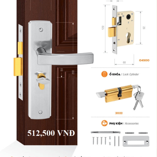 Bộ Khóa Cửa Phòng Việt Tiệp (có nhiều mẫu)