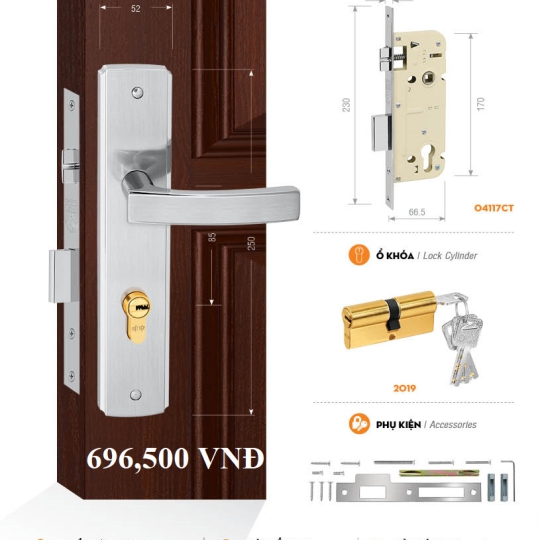 Bộ Khóa Cửa Chính Việt Tiệp (có nhiều mẫu)
