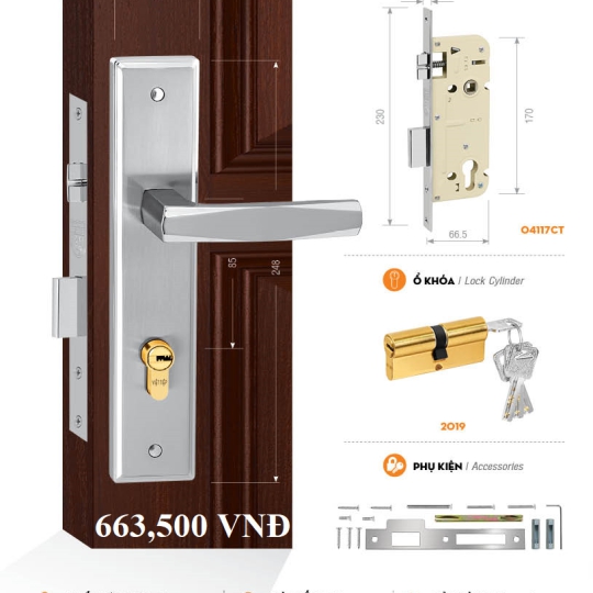 Bộ Khóa Cửa Chính Việt Tiệp (có nhiều mẫu)