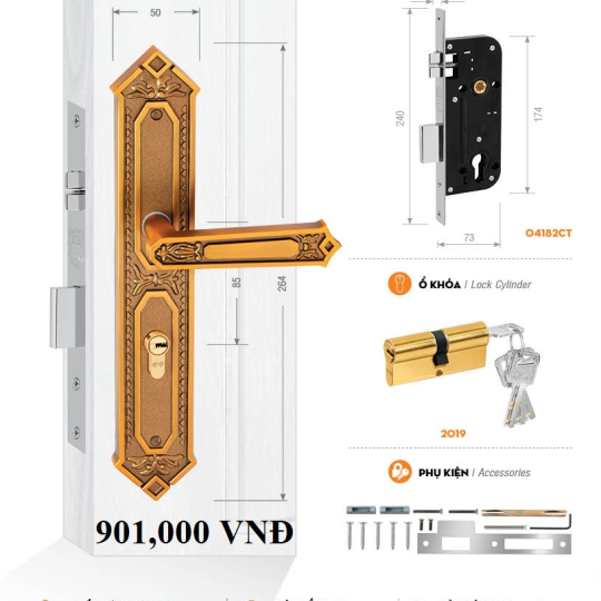 Bộ Khóa Cửa Chính Việt Tiệp (có nhiều mẫu)