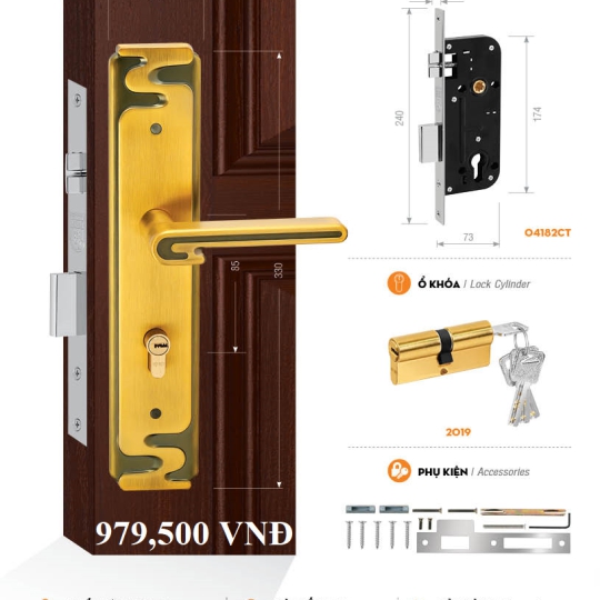 Bộ Khóa Cửa Chính Việt Tiệp (có nhiều mẫu)