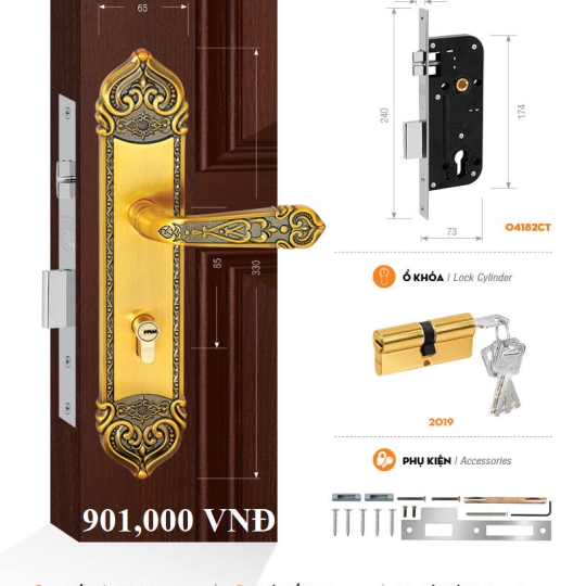 Bộ Khóa Cửa Chính Việt Tiệp (có nhiều mẫu)