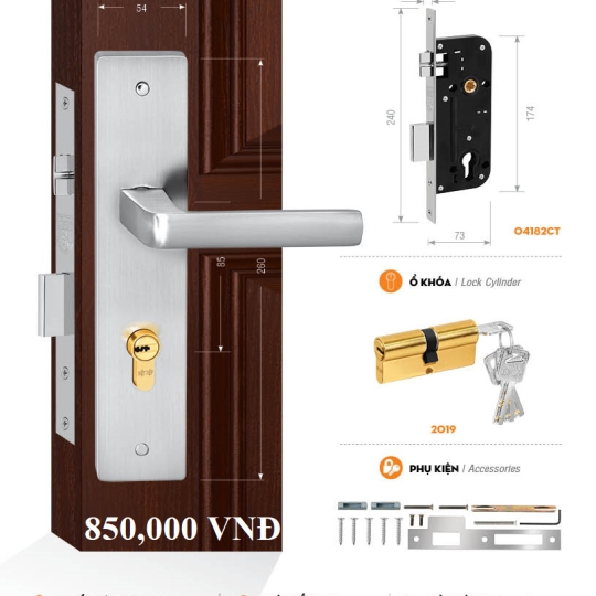 Bộ Khóa Cửa Chính Việt Tiệp (có nhiều mẫu)