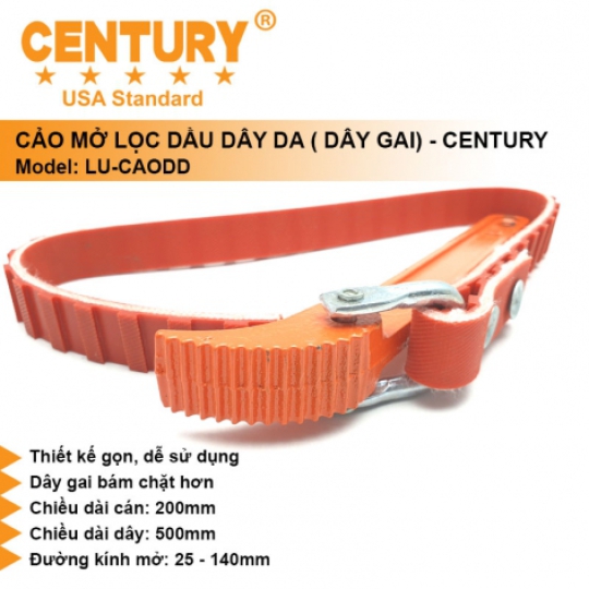 Cảo Mở Lọc Dầu (Nhớt) Bằng Dây Da (Dây Gai) – CENTURY