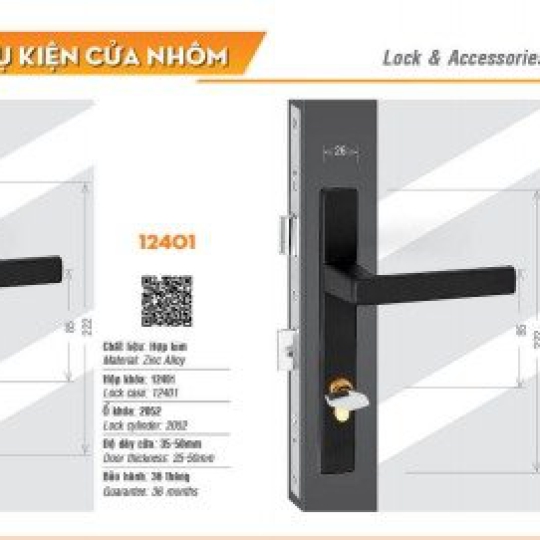 Bộ Khóa Cửa Và Phụ KIện Nhôm Kính Việt Tiệp (có nhiều mẫu)