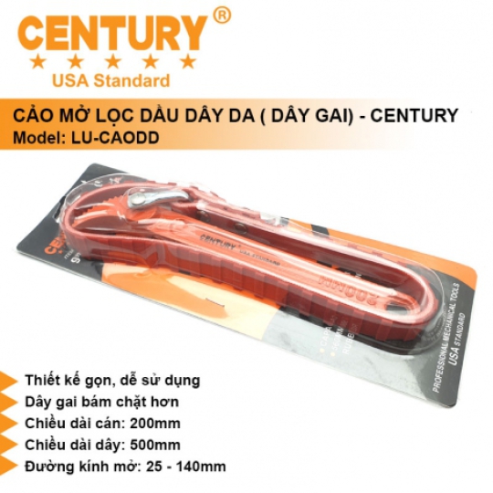 Cảo Mở Lọc Dầu (Nhớt) Bằng Dây Da (Dây Gai) – CENTURY