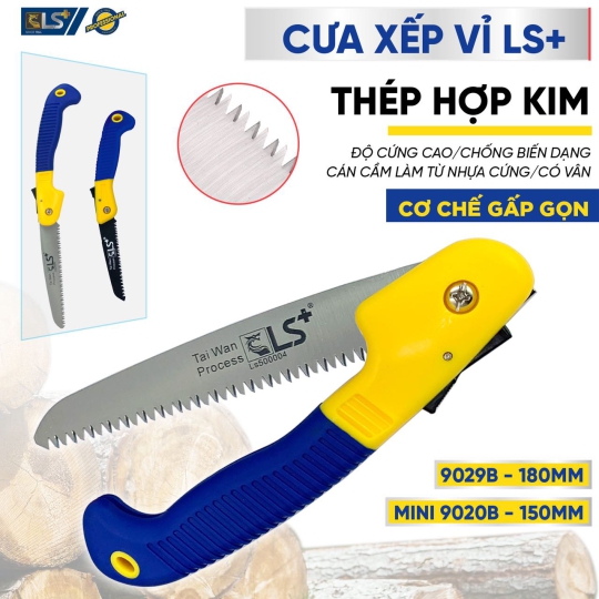 Cưa Xếp Vỉ Lưỡi Trắng 180mm và Lưỡi Đen Mini 150mm