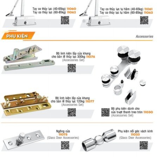 Bộ Khóa Cửa Và Phụ KIện Nhôm Kính Việt Tiệp (có nhiều mẫu)