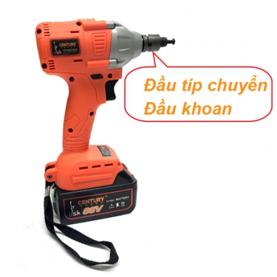 Bộ Súng Mở Tuýp 1/2 Dùng Pin 88V CENTURY