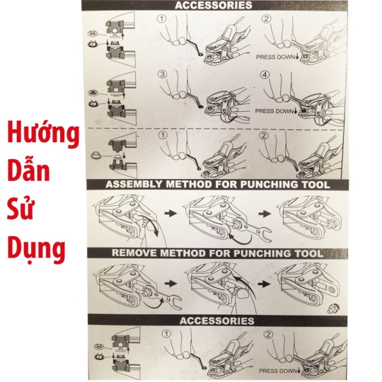 Kìm Bấm Lỗ Dây Da Cao Cấp LICOTA