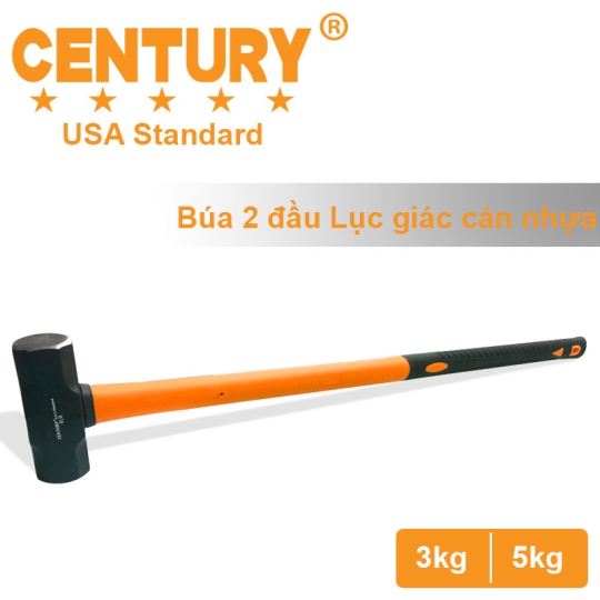 Búa Thép Hai Đầu Lục Giác CENTURY