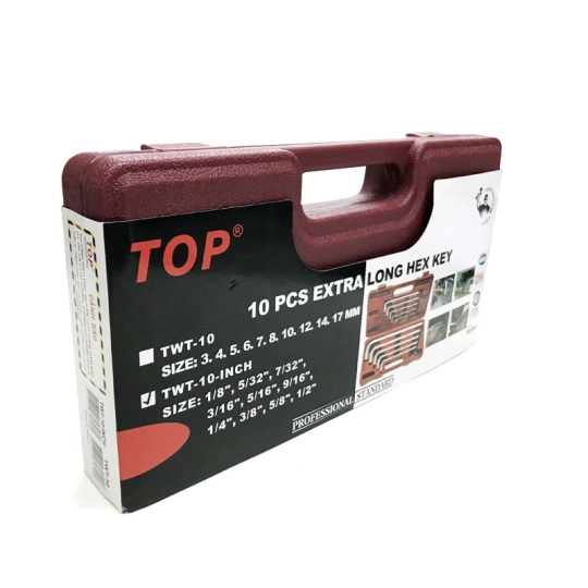 Bộ 2 Đầu Lục Giác 10 Cây Hệ INCH TOP