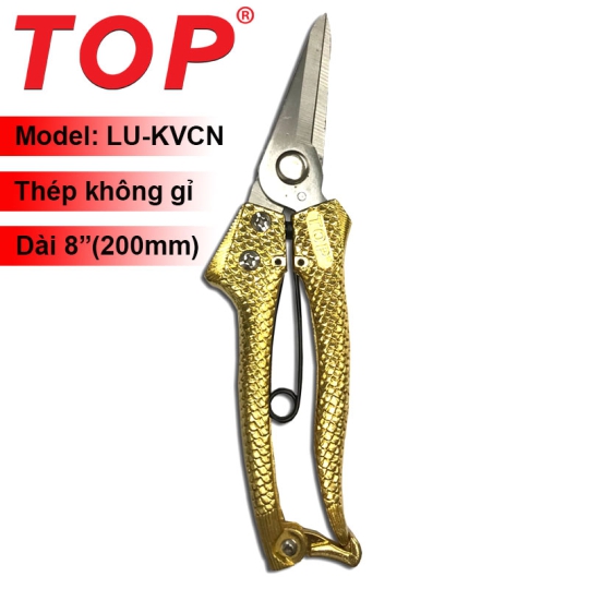 Kéo Cắt Thanh Long 8” Cán Vảy Cá Màu Vàng TOP