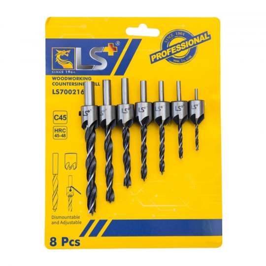 Mũi Khoét Gỗ Bộ 8pcs LS+