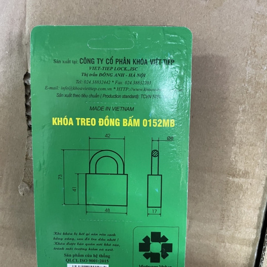 Ổ Khóa Việt Tiệp Bấm